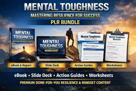 Mental Toughness - Mastering Resilience For Success - PLR Bundle