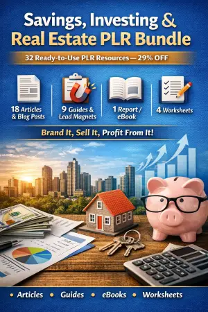 Savings, Investing & Real Estate PLR Bundle